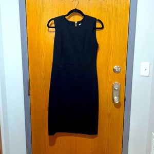 Calvin Klein Black Sheath Dress w/ Zipper Back